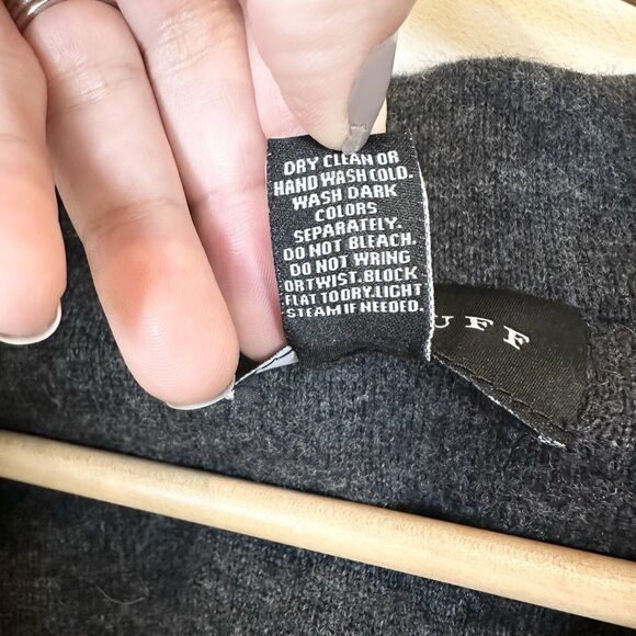 McDuff Sweater Women’s Small Gray Wool Cashmere Blend Cardigan Office Classic - Picture 5 of 11